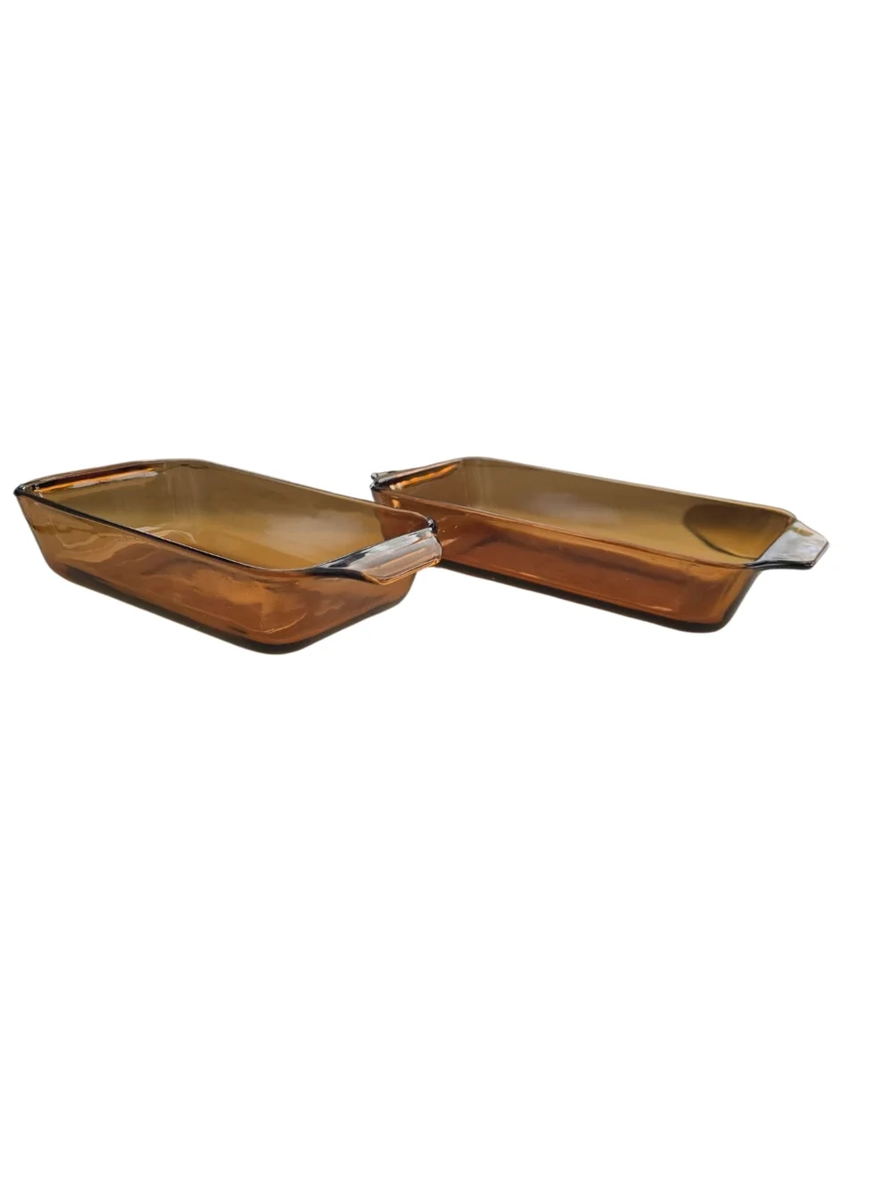 Vintage Anchor Hocking Amber Loaf Pans Set – Retro Kitchen Glass Bakeware